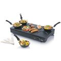 WOK Set Party Wok Pfännchen Pfannkuchen Maker mit 4 Wok Pfannen Bratplatte NEU