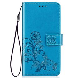 Handy Hülle Schutz Tasche Cover Flip Case Kartenfach Wallet Etuis Bumper Blumen