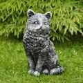 Steinfigur massiv Katze Tierfigur Gartendeko Geschenkidee Deko aus Steinguss 