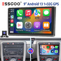 9" Autoradio 32G Carplay Android 13 Für Audi A4 8E 8D B6 B7 KAM+ GPS NAVI FM RDS