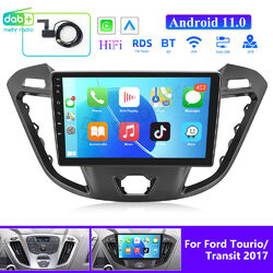 DAB+ Autoradio Android 13.0 Carplay GPS Nav WiFi für Ford Transit Custom Tourneo