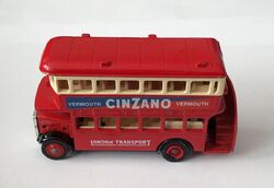 1 Lledo Londonbus mit Cinzano Werbung ohne Box