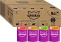 Whiskas 1+ Katzennassfutter Klassische Auswahl in Sauce, 84x85g (1 Großpackung)