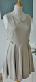 H&M Kleid beige goldene Knöpfe an der Seite Falten Gr. 38 M NEU NP 50€