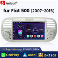 Für Fiat 500 07-2015 Carplay 7"Autoradio Android 13 GPS Navi WIFI SWC DAB 2+32G