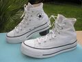 Original CONVERSE, Chucks Sneaker HI, Gr. 37,5, Weiß, Plateau !!!