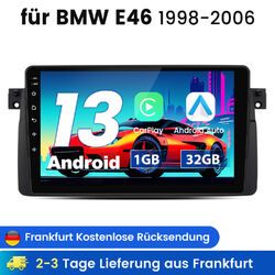 Für BMW 3er E46 9" Android 13 Autoradio GPS Navi BT WIFI FM 1+32GB DAB+ USB FM