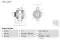 BOSCH Lichtmaschine Generator Lima 0 986 044 020 +117.11€ Pfand für OPEL VECTRA