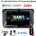 DAB+ Android 13 Autoradio GPS Navi Für VW Golf 5 6 Polo T5 Touran mit Kamera 64G