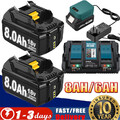 4x 6.0Ah Akku für Makita 18V BL1830 BL1860B 6000mAh 8000mAh / Doppelladegerät DE