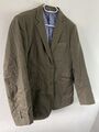 Feraud Herren Designer Cargo Grün Blazer Style Sakko 40" Blau Satin Karofutter