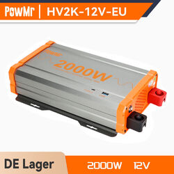 PowMr 2000W 4000W Reiner Sinus Wechselrichter Spannungswandler DC12V auf AC 230V