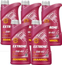 5x1 LITER MANNOL 5W-40 EXTREME ESTER MOTOR-ÖL LEICHTLAUF SYNTHETIC ACEA A3 B4