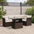 Gartenmöbel Sofa Garnitur Sitzgruppe Lounge 6-tlg. Schwarz Poly Rattan vidaXL