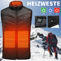 Unisex USB Beheizbare Heizjacke Weste Heizweste Beheizte Wärmeweste Vest 9-Zonen