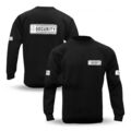 Fleece Security Sweat Shirt Türsteher Türsteher Guard Vinyl weiß Aufkleber bedruckt