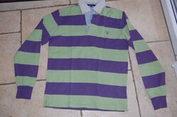 GANT Pullover Polo Shirt lila grün Stripes Gr. M 48 50 TOP