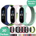 Ersatz Armband für Xiaomi Mi Band 3 4 5 6 7 Nylon Fitness Sport Klettverschluss