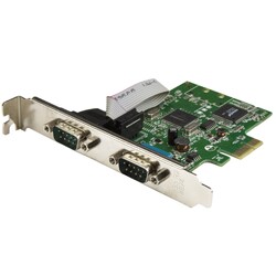 StarTech.com 2-Port PCI Express Serial Card with 16C1050 UART - RS232 Low Profil