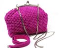 Handtasche in beere mit Clipverschluss / handmade / Schultertasche / Geschenk