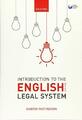 Introduction to the English Legal System 2017-2 by Partington, Martin 019880248X