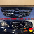 Kühlergrill Diamant Grill Schwarz für Mercedes Benz W205 C205 S205 A205 15-18