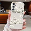 Schutz Hülle Für Samsung S24 S23 Ultra A55 A15 A54 A16 Silikon Blumen Leder Case