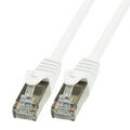 0,25m CAT.6 Patchkabel Netzwerkkabel SFTP weiß LAN Ethernet DSL RJ45 Kabel 