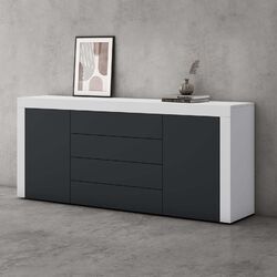 doporro Kommode Möbel in Anthrazit matt Sideboard Schrank Aufbewahrungsschrank✅Qualitätsprodukt ✅1670mm×360mm×708mm✅ Top-Design✅