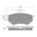 1x Bremsbelagsatz, Scheibenbremse TOMEX Brakes TX 13-94 passend für AUDI SEAT