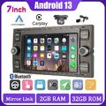 7"Android13 Autoradio Carplay GPS Navi Für Ford Focus Fiesta C S Max Transit