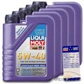 5x 1 L LITER LIQUI MOLY LEICHTLAUF HIGH TECH 5W-40 MOTOR-ÖL MOTOREN-ÖL 50047905