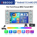 Für Ford Focus Fiesta MK7 GPS NAVI KAM DAB RDS 64G Android 13 Autoradio Carplay