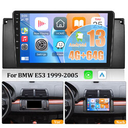 4+64G Für BMW 5er E39 X5 E53 E38 Android 13 Autoradio Carplay GPS NAVI WIFI RDS