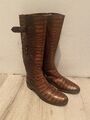 Gabor Lederstiefel Stiefel 39 Größe 5 Braun Cognac Leder