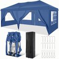 Pavillon 3x3m 3x6m Faltpavillon Festzelt Gartenzelt Wasserdicht mit Seitenteilen