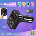 Bluetooth Auto FM Transmitter MP3 Player Wireless AUX Radio Fast 2 USB Ladegerät