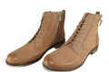 André CHEPTELA Camel - Schuhe Leder Schnürboots Boots Damen Gr. 41 Braun