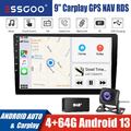 DAB+ Android 13 Apple CarPlay 9" Autoradio mit Navigation GPS 2 DIN WiFi RDS KAM