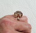 Gold Damen Ring 333 / 8k mit Rauchtopas 6.96 gr. Gelbgold Ring Gr. 52