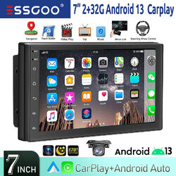 2 DIN 7 Zoll 32G Autoradio Android 13 Carplay Bluetooth GPS NAVI WiFi RDS FM KAM