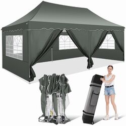 Faltpavillon 3x3/6m WASSERDICHT Partyzelt Gartenzelt UV Pavillon Pop Up Festzelt