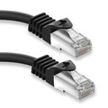 0,5m RJ45 Patchkabel mit CAT7 Rohkabel S/FTP Netzwerkkabel LAN DSL Kabel schwarz