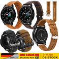 Für Samsung Galaxy Watch 42mm/46mm Active 2 40/44m Echtes Leder Silikon Armband