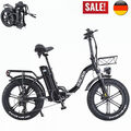 E Bike Klapprad 20Zoll 800W Elektrofahrrad 48V 20Ah Abnehmbarer Akku MTB Schwarz