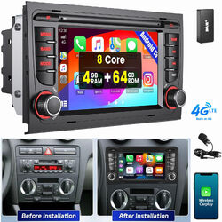 DAB+ Für Audi A4 8E 8H B6 B7 2000-2009 Android 13 Autoradio GPS BT CarPlay 4+64G