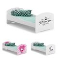 Kinderbett Babybett Jugendbett 140x70 160x80 mit Matratze und Lattenrost - Luk