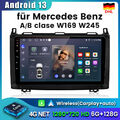 6+128G Android 13 Autoradio GPS Für Mercedes-Benz A/B Klasse Vito Viano Sprinter