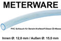 Ø 12,0 - 15,0 mm PVC Benzinschlauch Ölleitung Schlauchleitung Kraftstoffschlauch