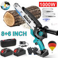 8Zoll+6 Zoll Mini Akku Kettensäge Bürstenloser Handkettensäge +2 Akku Für Makita